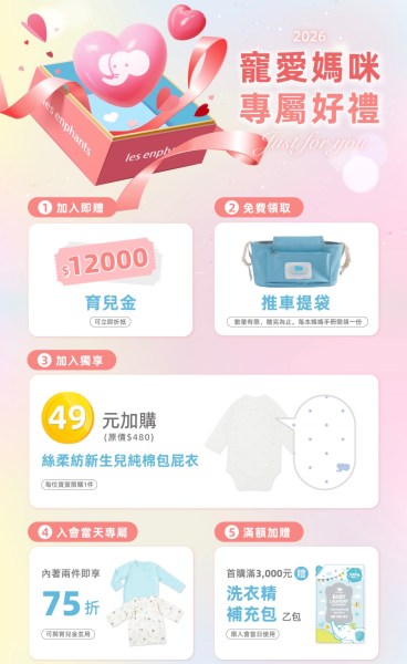 2026麗嬰房媽媽禮福利
